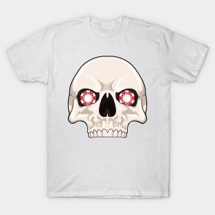 Skull with Poker chips T-Shirt